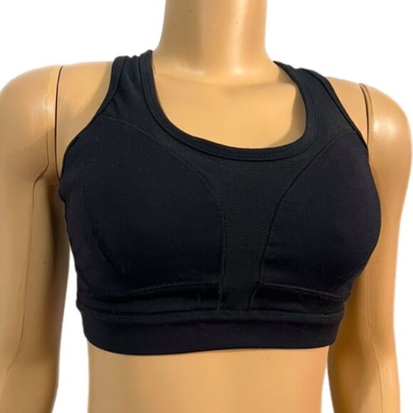 BBSP Bebe Sport Be-fit High Impact Lined Sports bra Black NWOT Medium - Picture 4 of 5